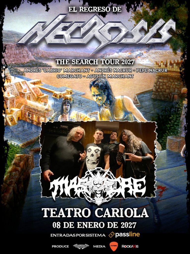 NECROSIS – Four Original Members Revisit The Search at Santiago’s Teatro Cariola